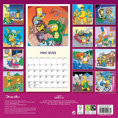 Simpsons Calendar 2022